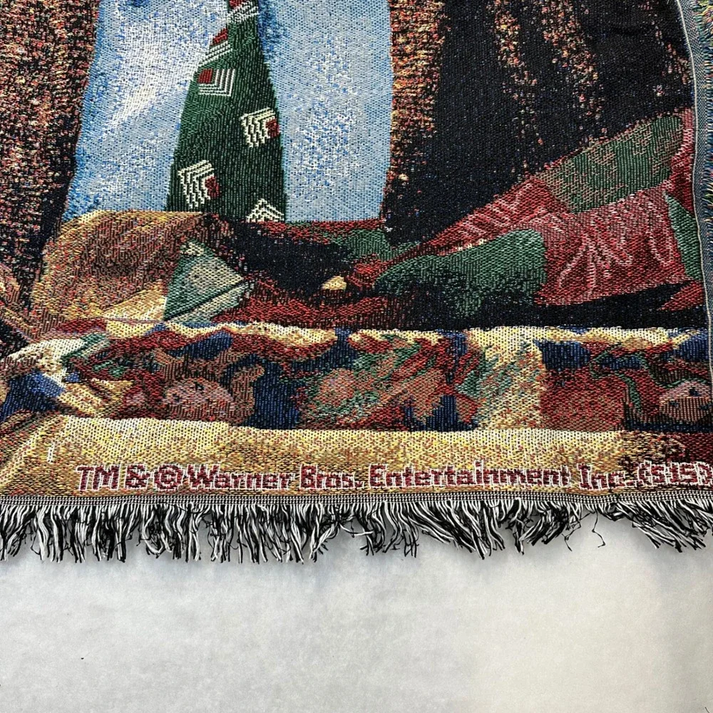 Warner Bros Christmas Vacation Woven Throw Blanket OS Red Clark Griswold Movie